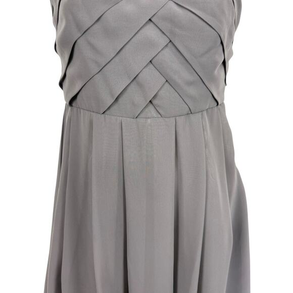 Morgan & Co Y2K Formal Pleated Strapless Prom Dress Party Gray Whimsigoth 1/ 2 - Picture 6 of 16